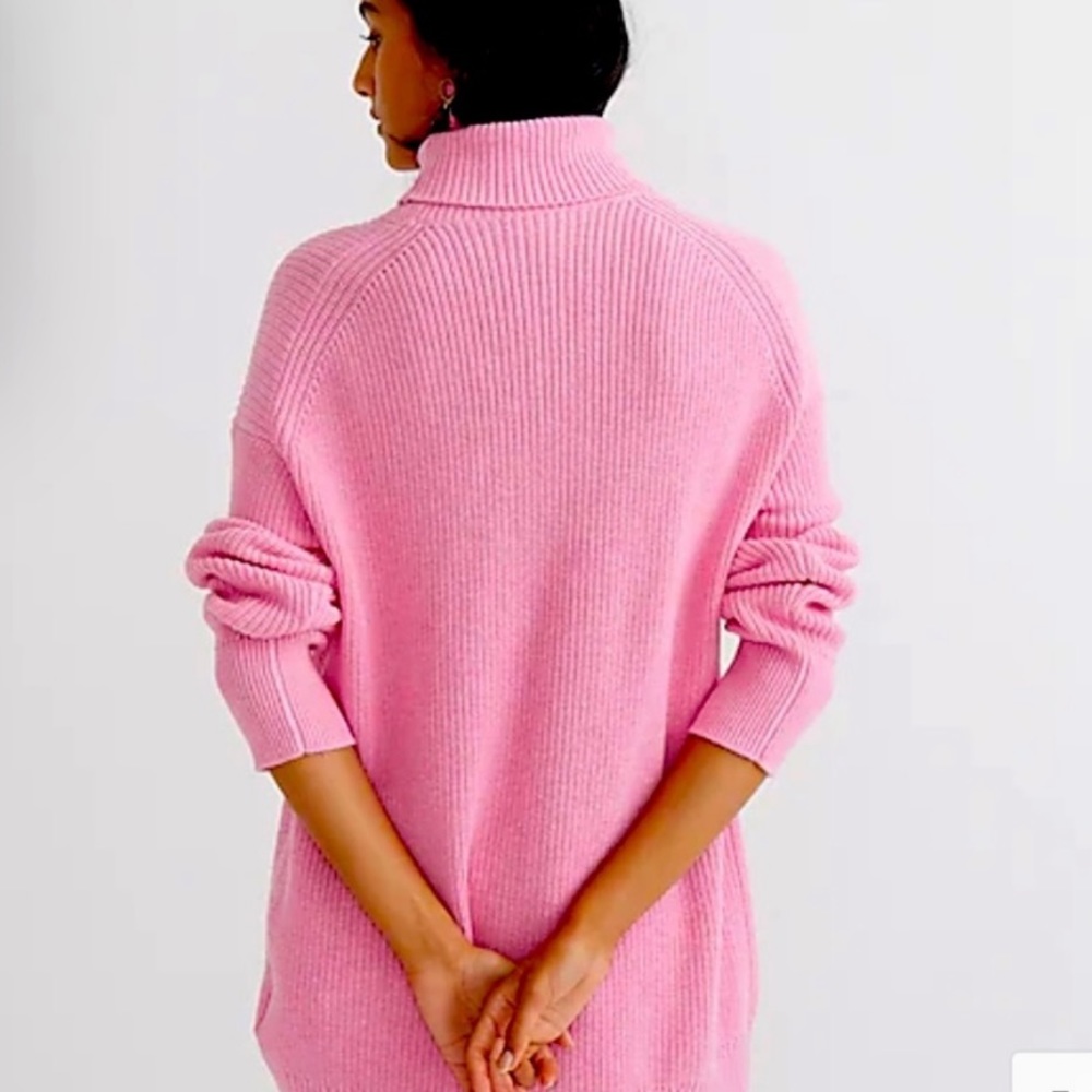 J crew Ribbed cotton-cashmere relaxed turtleneck sweater - Picture 2 of 9